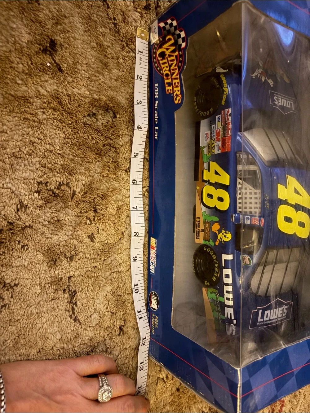 Lowe's #48 Blue and Yellow Die-Cast NASCAR Collectible NWT collectible gifts